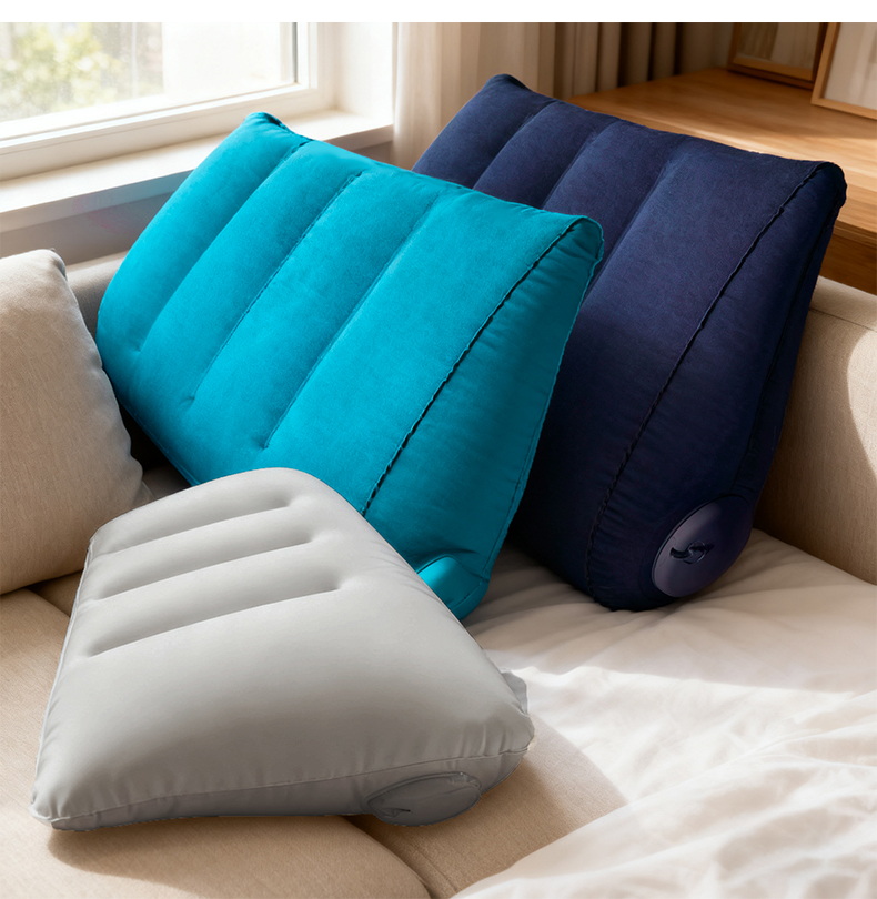 Надувная подушка-шезлонг с помповым механизмом нажатия