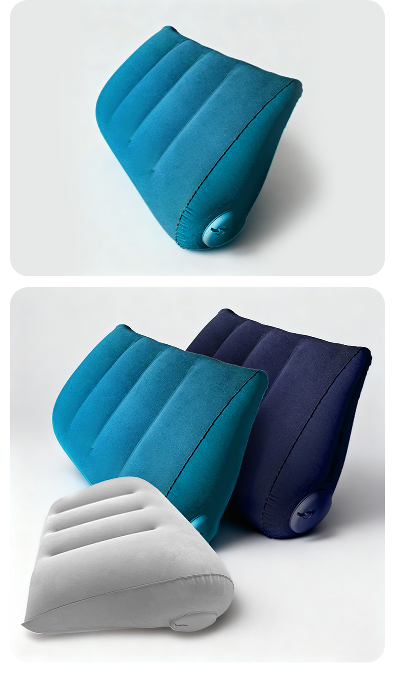 Надувная подушка-шезлонг с помповым механизмом нажатия