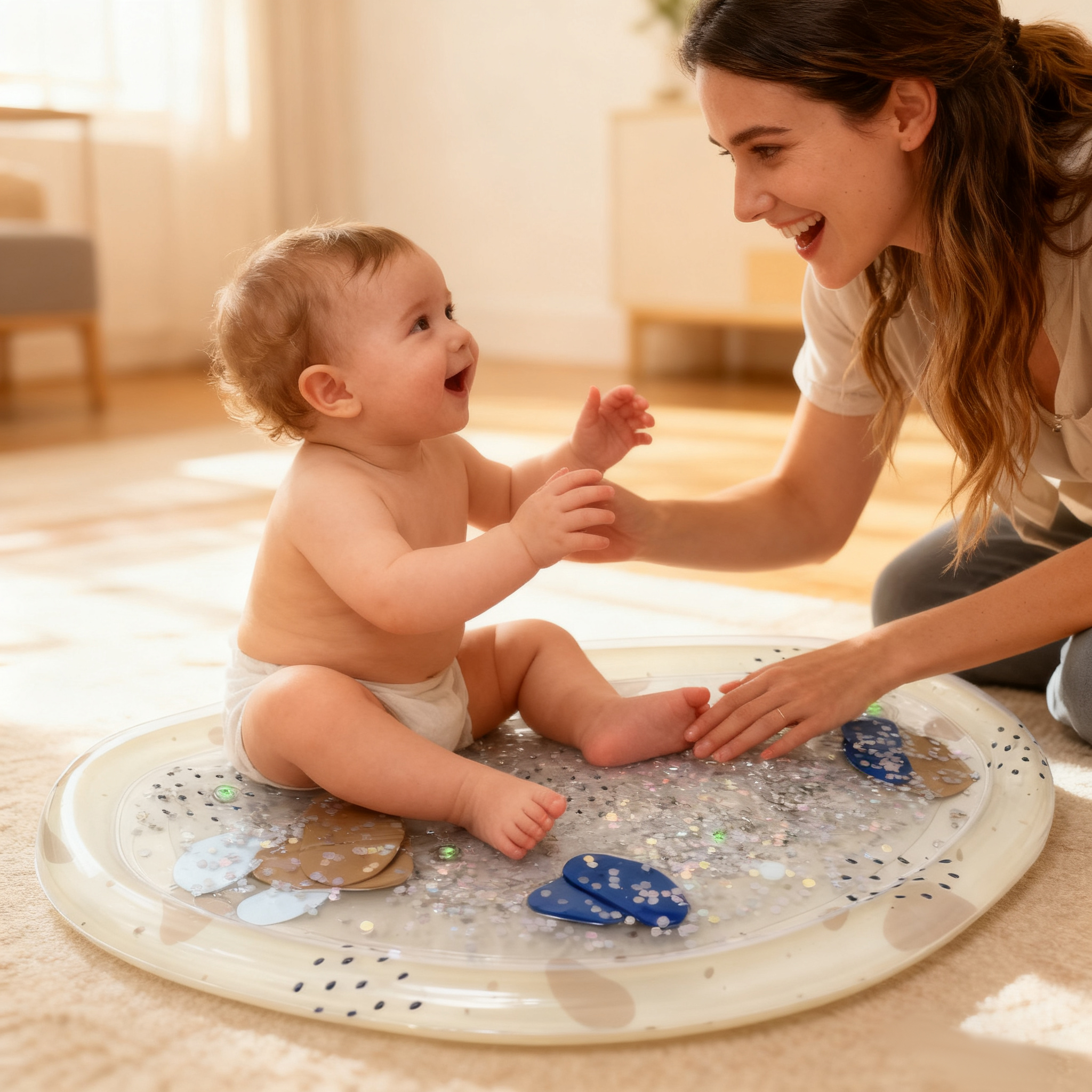 Надувной игровой коврик-хлопушка для детей