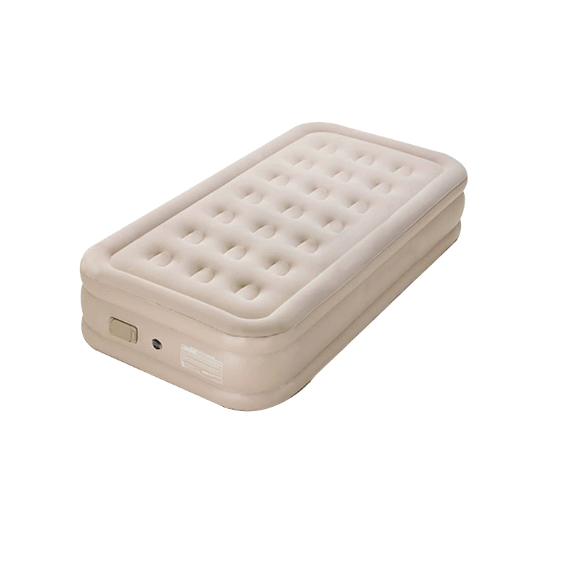 Надувная кровать с велюровым покрытием