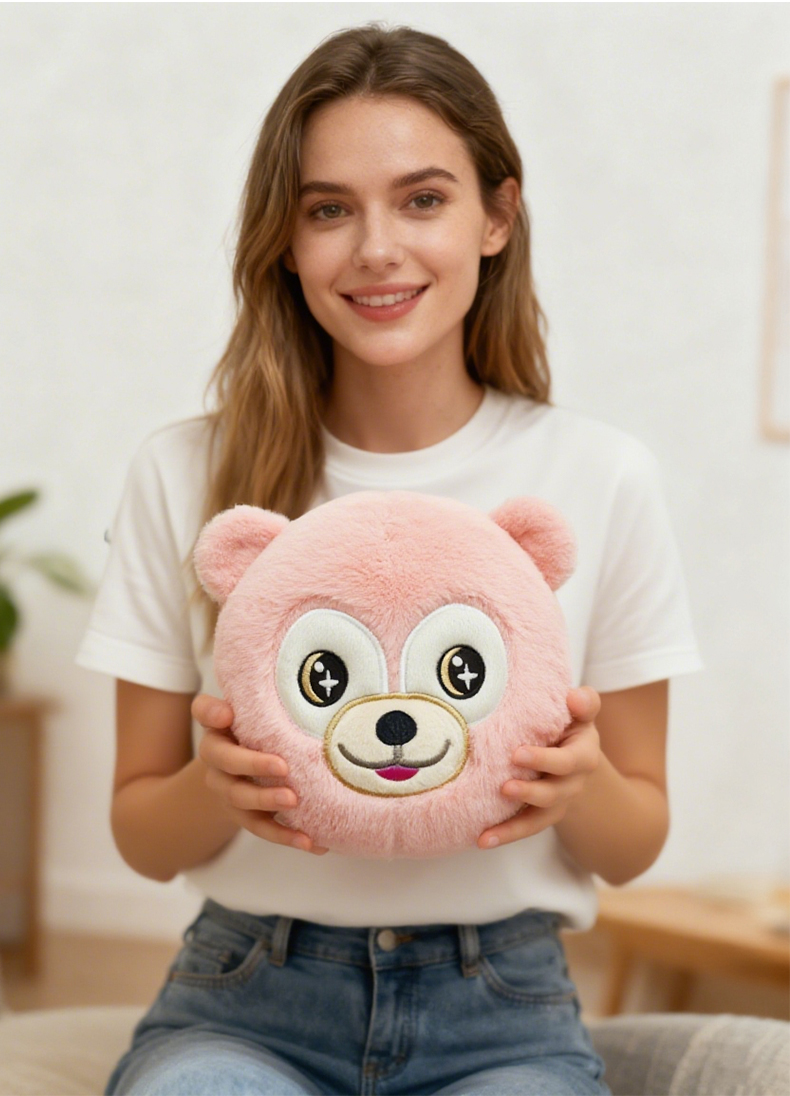 Надувной плюшевый мяч-игрушка в форме головы медведя