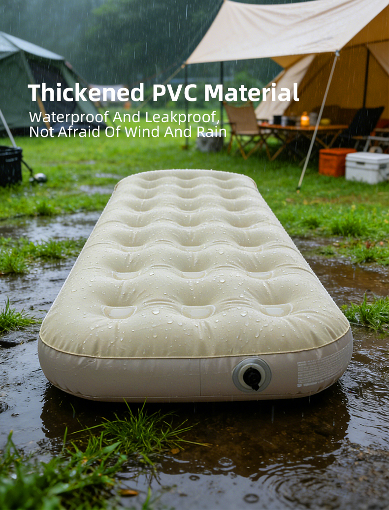 Надувной велюровый матрас Premium