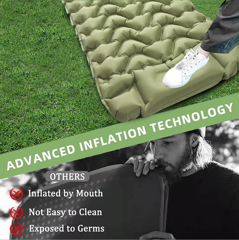 Надувной туристический коврик для отдыха