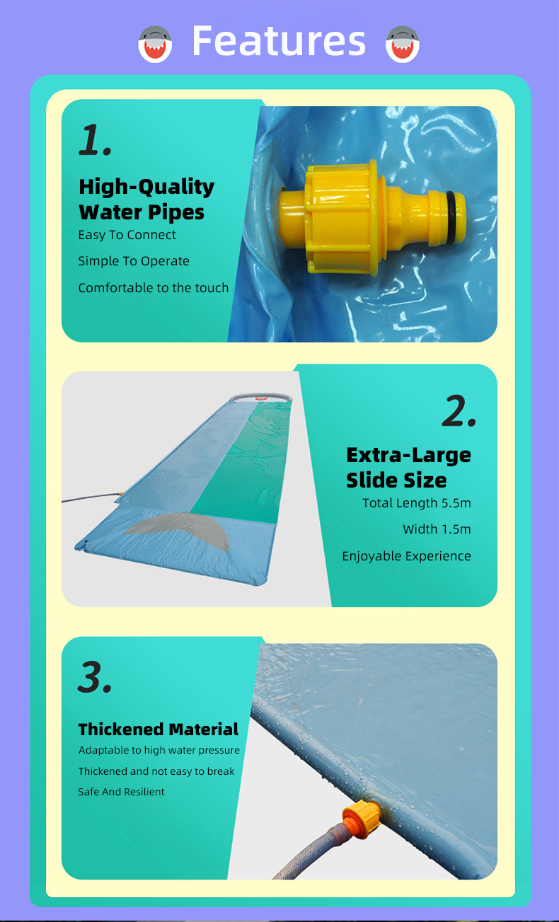 Надувная водная горка