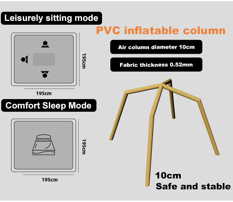 4-метровая палатка бежево-зеленого цвета из оксфордской ткани