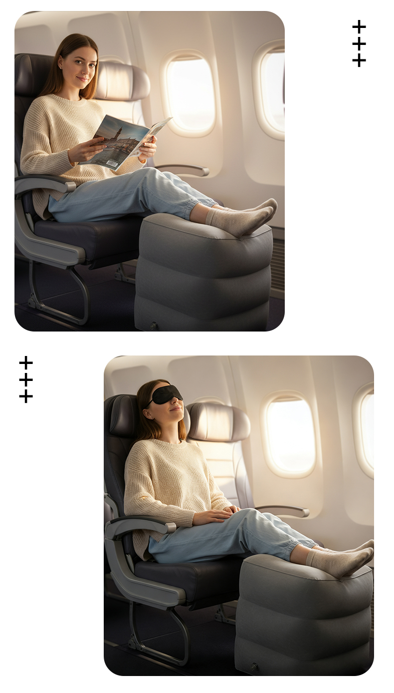 Дорожная надувная подставка для ног (Travel Inflatable Foot Mat)