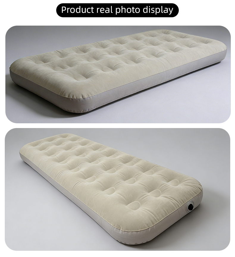 Надувной велюровый матрас Premium