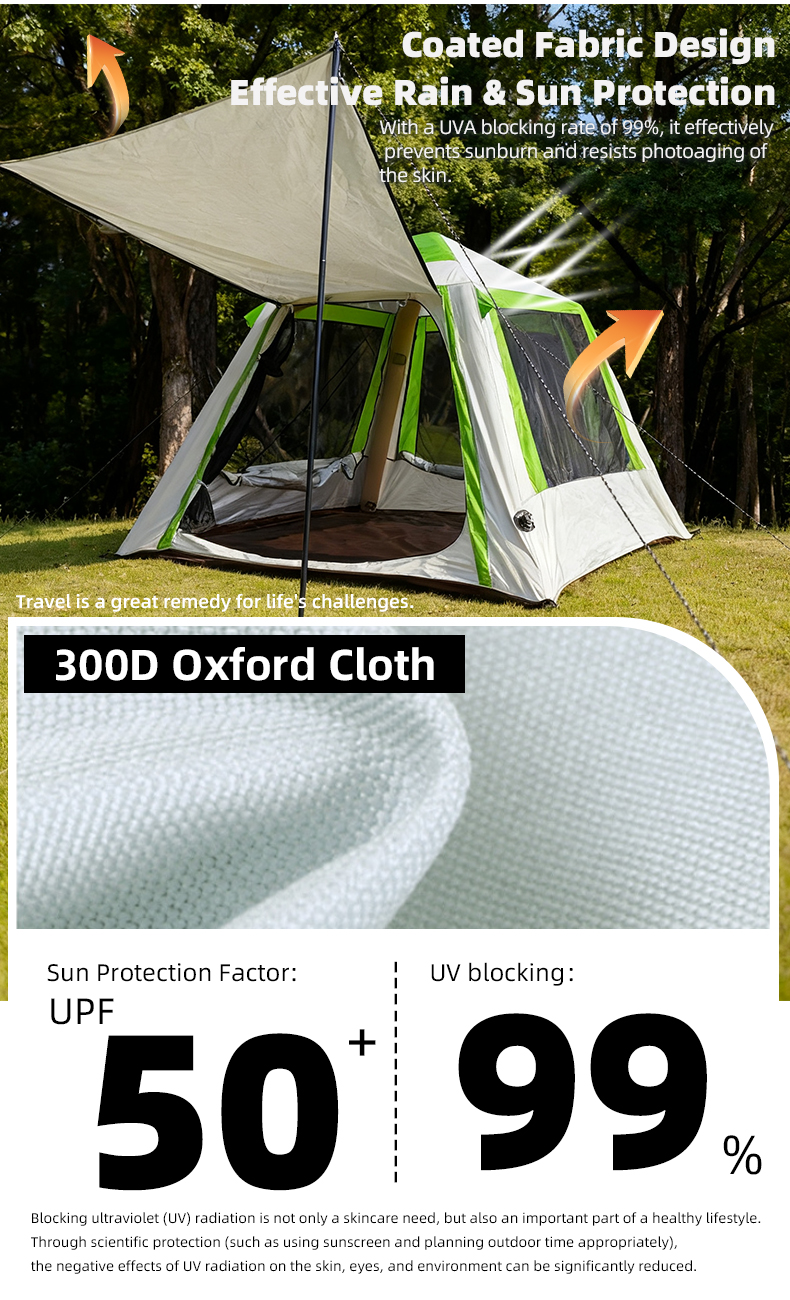 4-метровая палатка бежево-зеленого цвета из оксфордской ткани