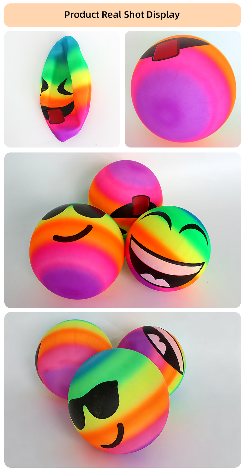 Радужный смайл-мяч