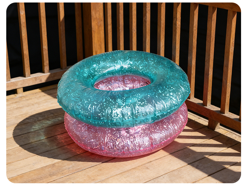 Надувной плавательный круг с пайетками