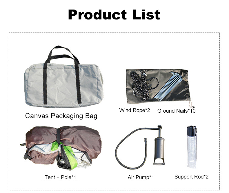 4-метровая палатка бежево-зеленого цвета из оксфордской ткани