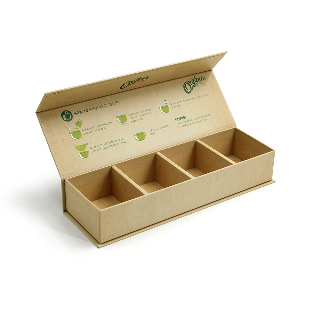 Экологичная бумажная коробка с индивидуальным логотипом, роскошная жесткая упаковка для чая с крышкой на магнитном замке