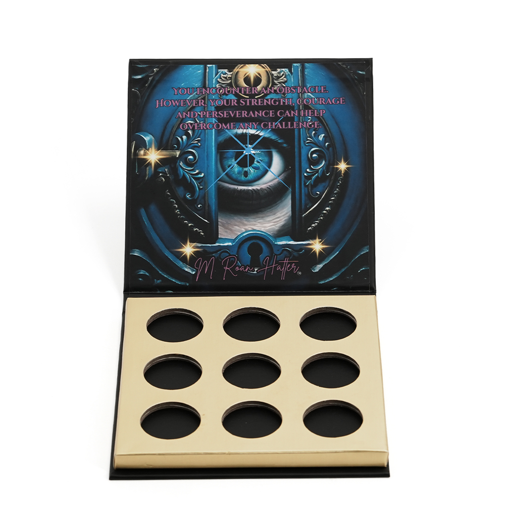 Футляр для матовых теней для век из картона с индивидуальным логотипом и многоразовой упаковкой.