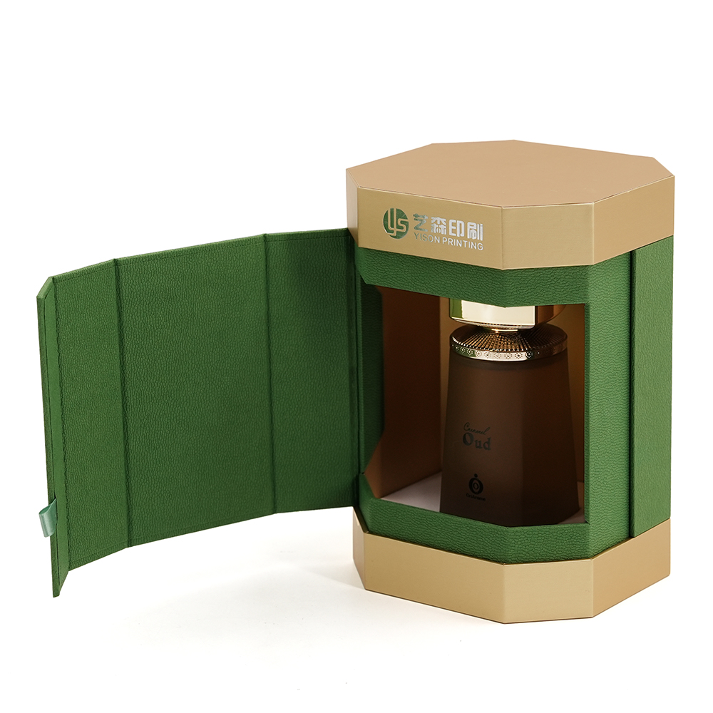 Китай Роскошная восьмиугольная подарочная коробка для парфюмерии с крышкой, изготовленная на заказ. Высококачественная жесткая подарочная коробка для ароматов. - Гуанчжоуское ООО по печатанию “И Сэнь”