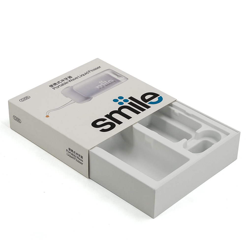 Китай Бесплатная разработка индивидуального дизайна: жесткие выдвижные ящики, роскошные упаковочные бумажные коробки для ирригатора - Гуанчжоуское ООО по печатанию “И Сэнь”