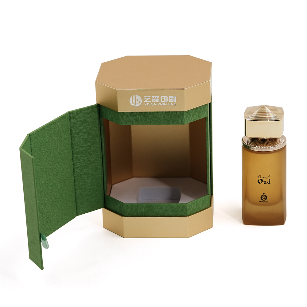Китай Роскошная восьмиугольная подарочная коробка для парфюмерии с крышкой, изготовленная на заказ. Высококачественная жесткая подарочная коробка для ароматов. - Гуанчжоуское ООО по печатанию “И Сэнь”