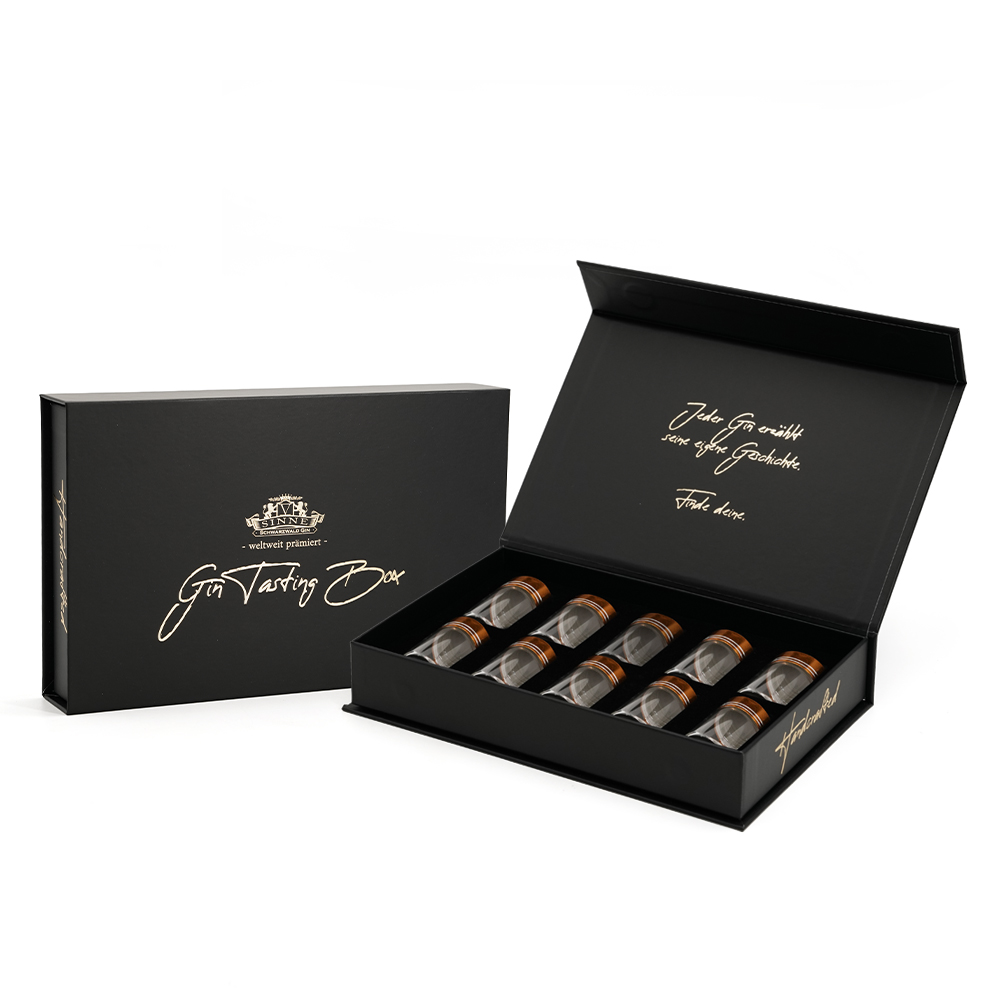 Подарочная коробка из черной бумаги с индивидуальным логотипом для упаковки женьшеня, роскошная коробка с магнитной застежкой и внутренней вставкой.