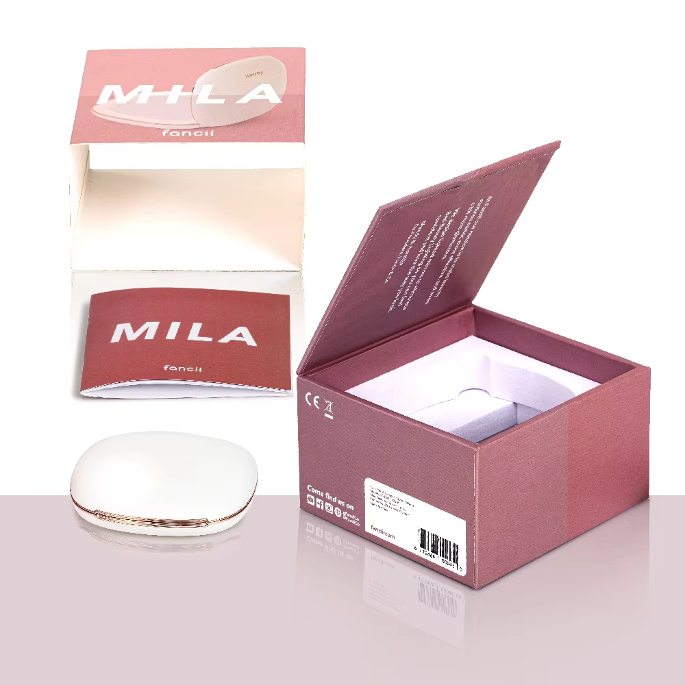 Индивидуальная упаковка для женской косметической рассыпчатой ​​пудры, роскошная жесткая розовая бумажная упаковка для макияжа