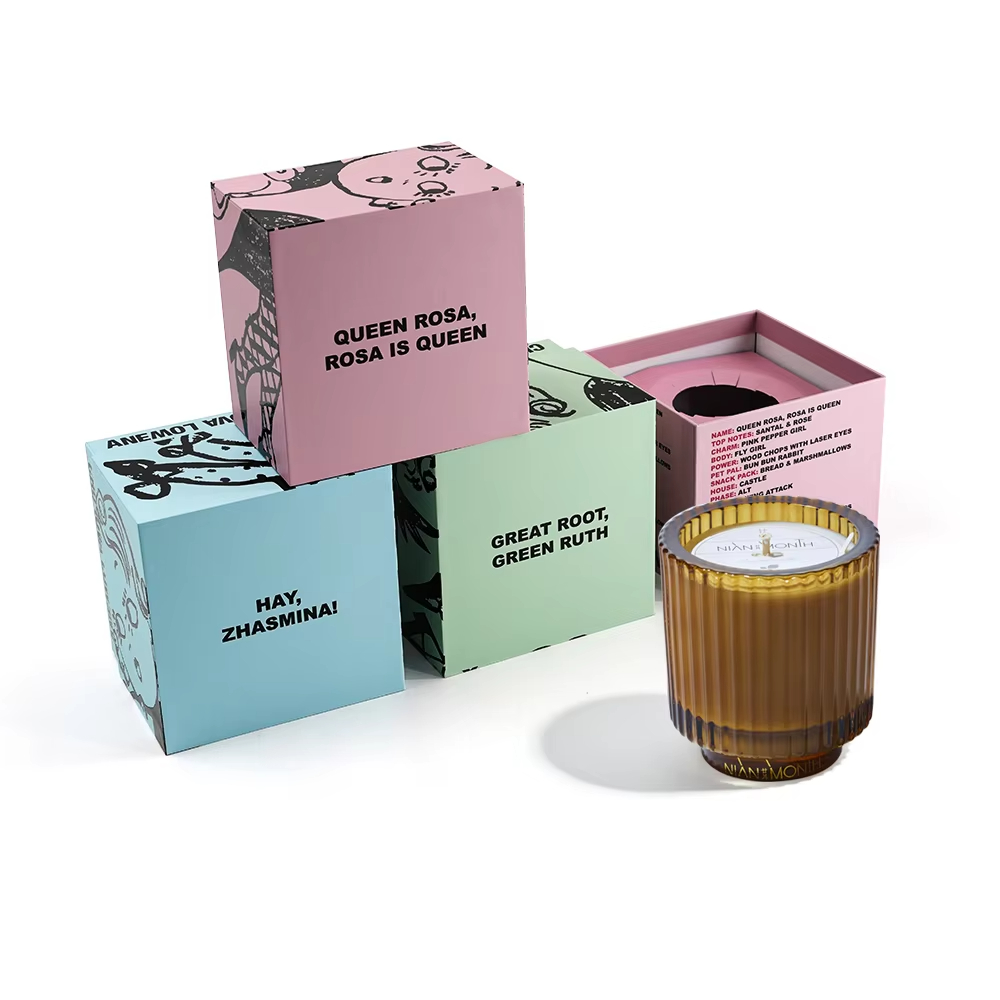 Картонная крышка и основание коробки, упаковка, роскошная подарочная коробка для свечей высокого класса, бумажная коробка для ароматерапии