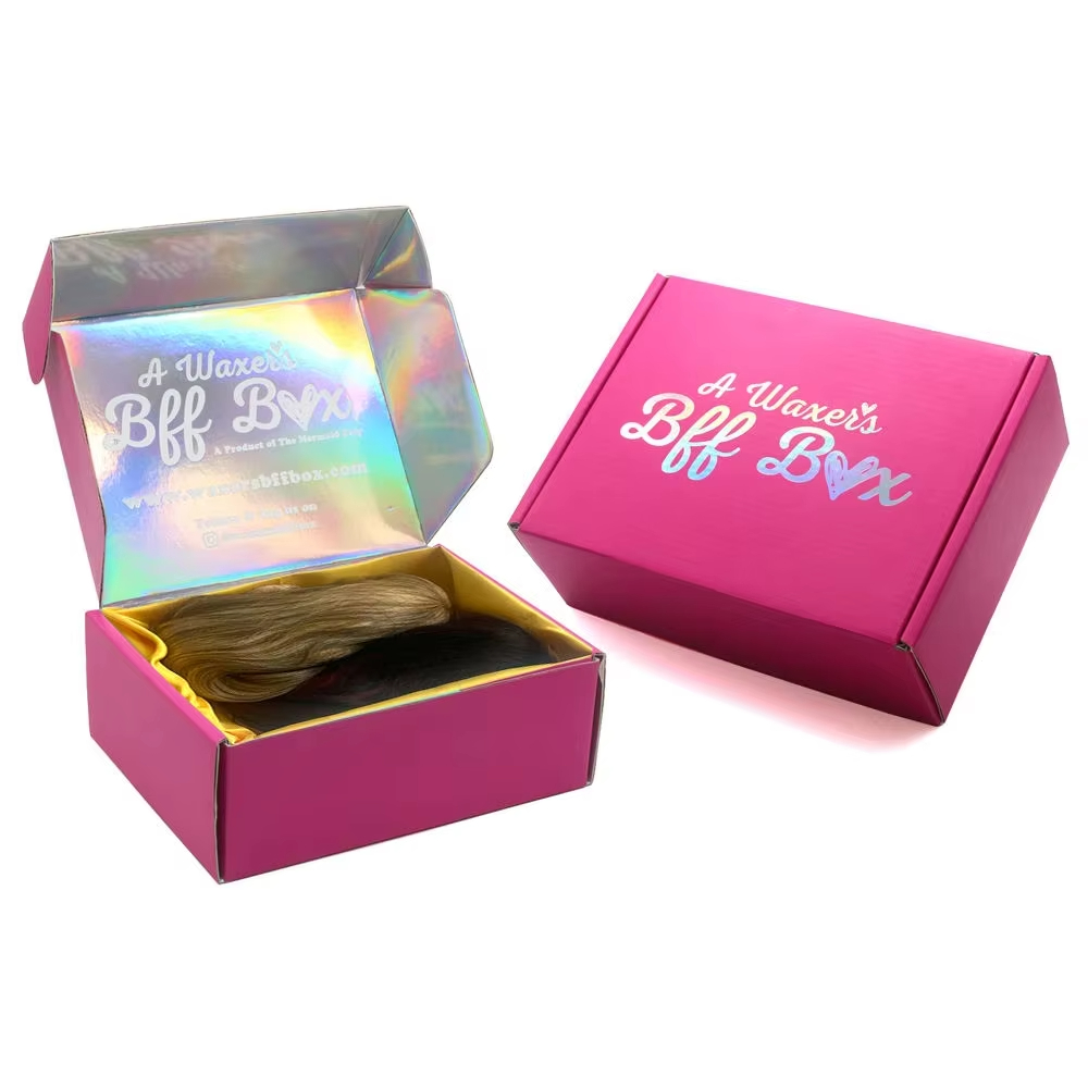 Роскошные упаковочные коробки для доставки. Экологичные розовые бумажные подарочные коробки для одежды/обуви.