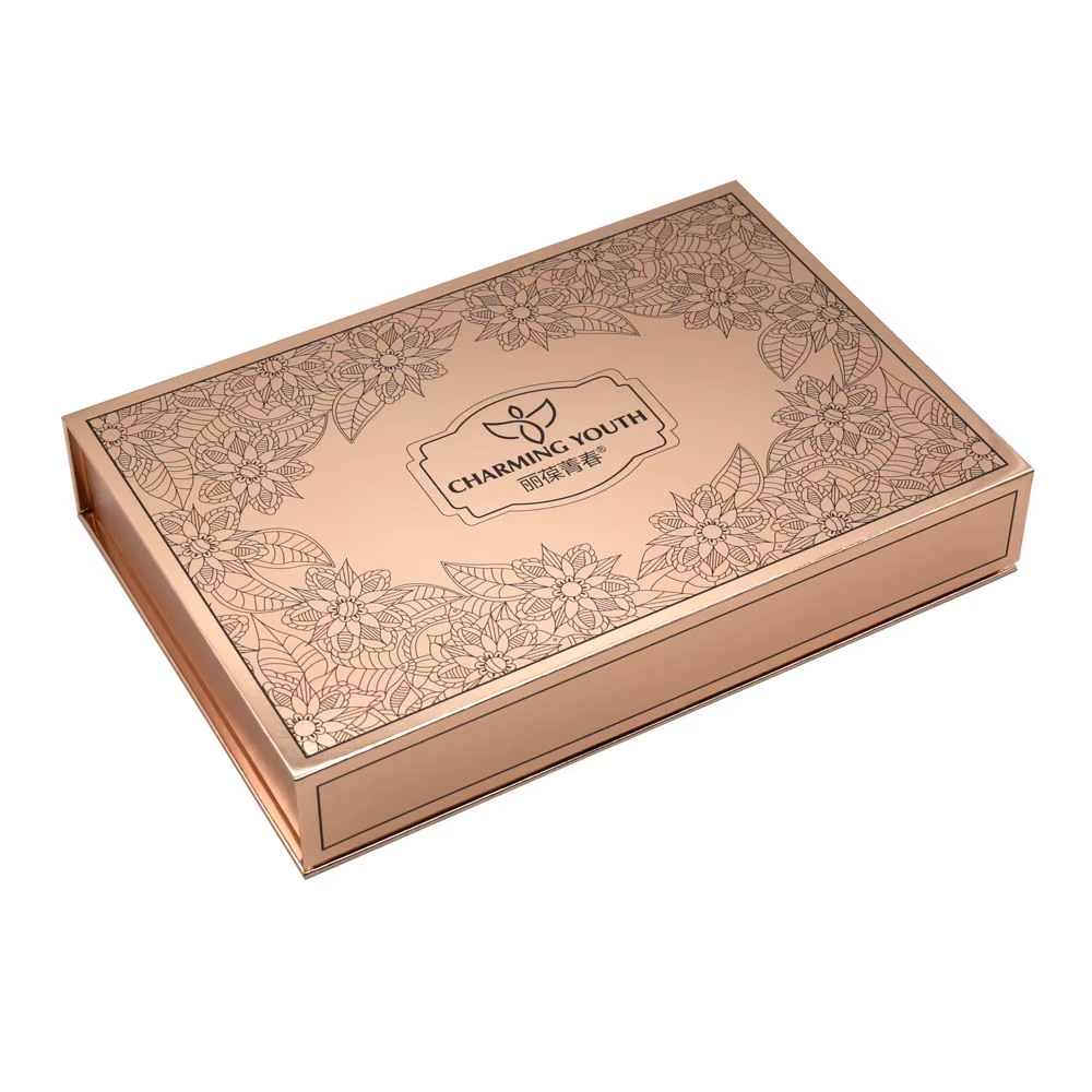 Китай Изготовленная на заказ фабричная упаковка для средств по уходу за кожей: высококачественная подарочная коробка для косметики с магнитной застежкой. - Гуанчжоуское ООО по печатанию “И Сэнь”