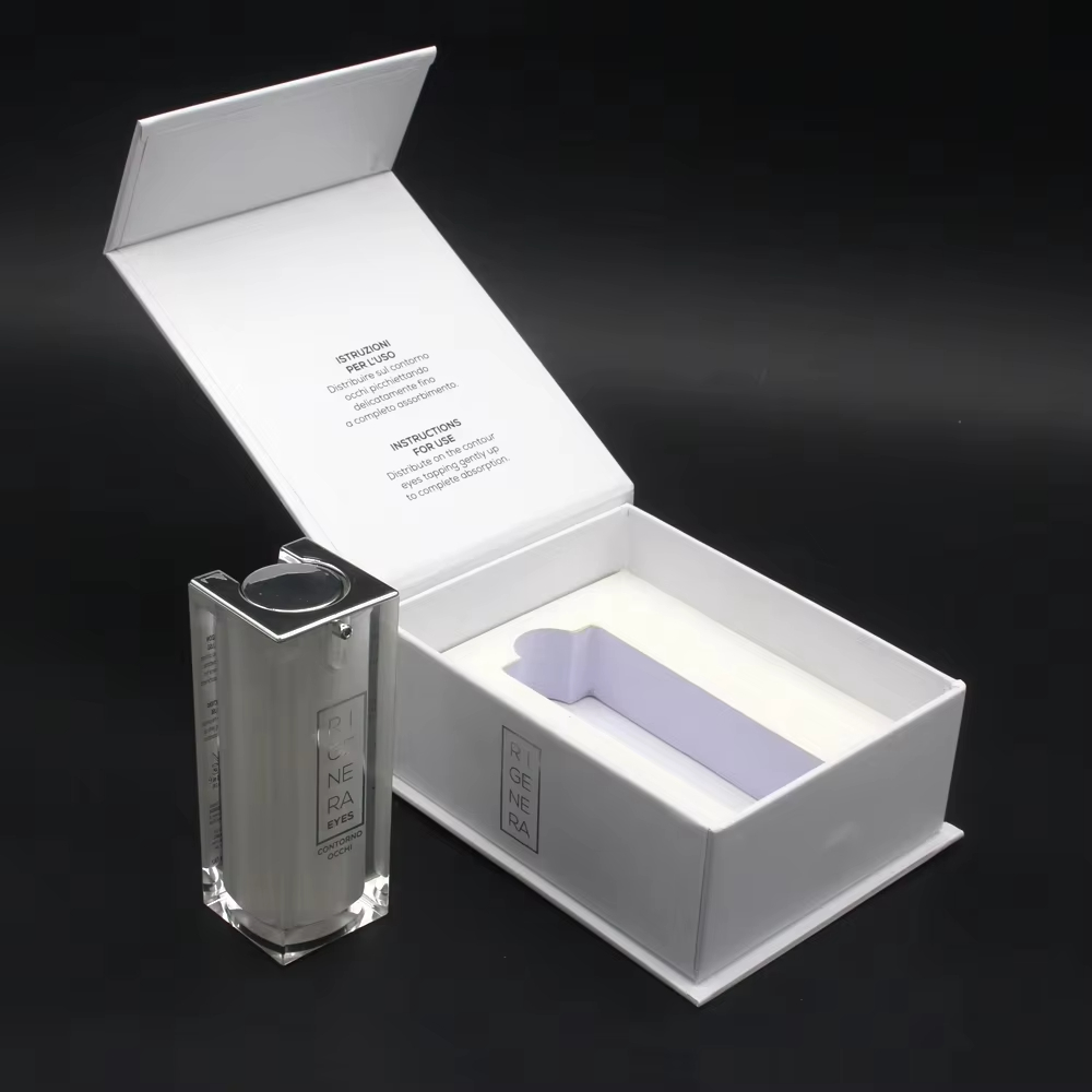 Китай Белая картонная коробка для упаковки косметического крема для лица с вкладышем EVA - Гуанчжоуское ООО по печатанию “И Сэнь”