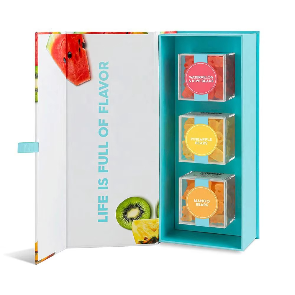 Китай Бесплатный дизайн, индивидуальный логотип, подарочная коробка для сахара, роскошные упаковочные коробки для сладостей с клапаном и вкладышем - Гуанчжоуское ООО по печатанию “И Сэнь”