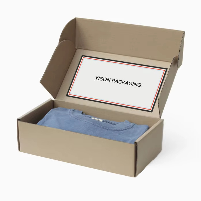 Китай Индивидуальные картонные коробки для одежды с гофрированной структурой, предназначенные для доставки и пересылки. - Гуанчжоуское ООО по печатанию “И Сэнь”