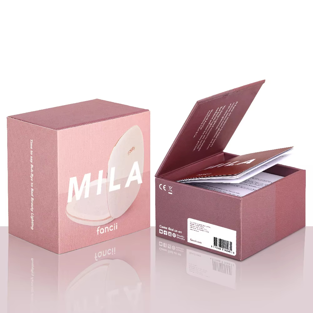 Китай Индивидуальная упаковка для женской косметической рассыпчатой ​​пудры, роскошная жесткая розовая бумажная упаковка для макияжа - Гуанчжоуское ООО по печатанию “И Сэнь”