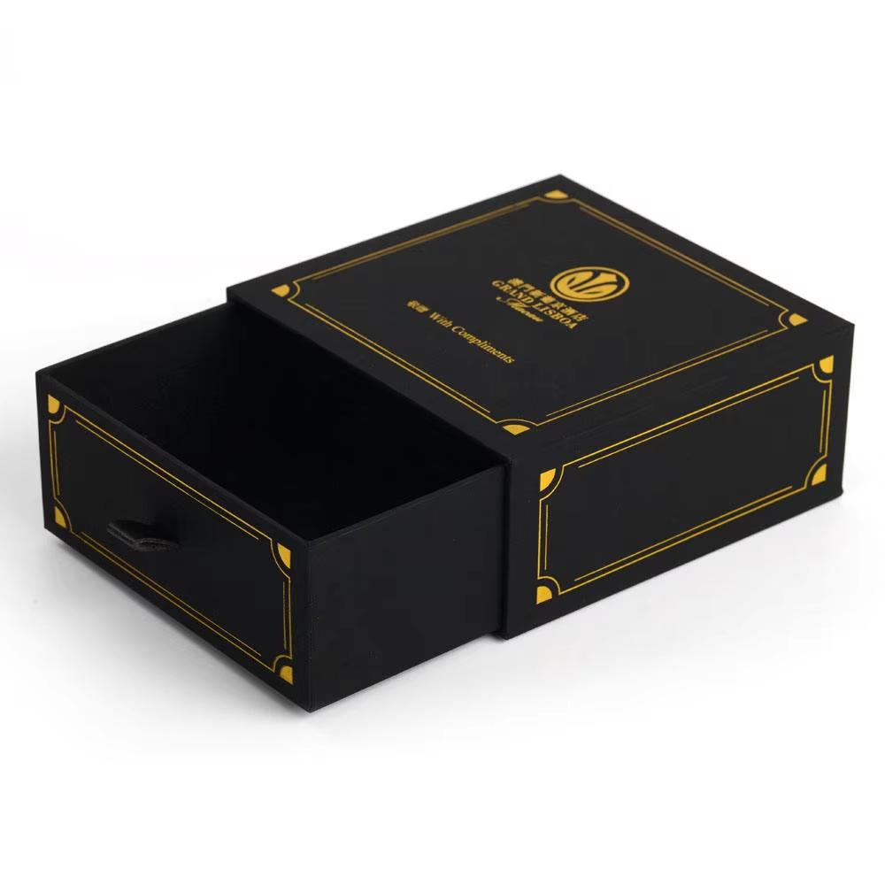 Китай Бесплатная разработка дизайна, индивидуальный логотип, упаковка для ящика, роскошная персонализированная подарочная коробка из черного картона - Гуанчжоуское ООО по печатанию “И Сэнь”