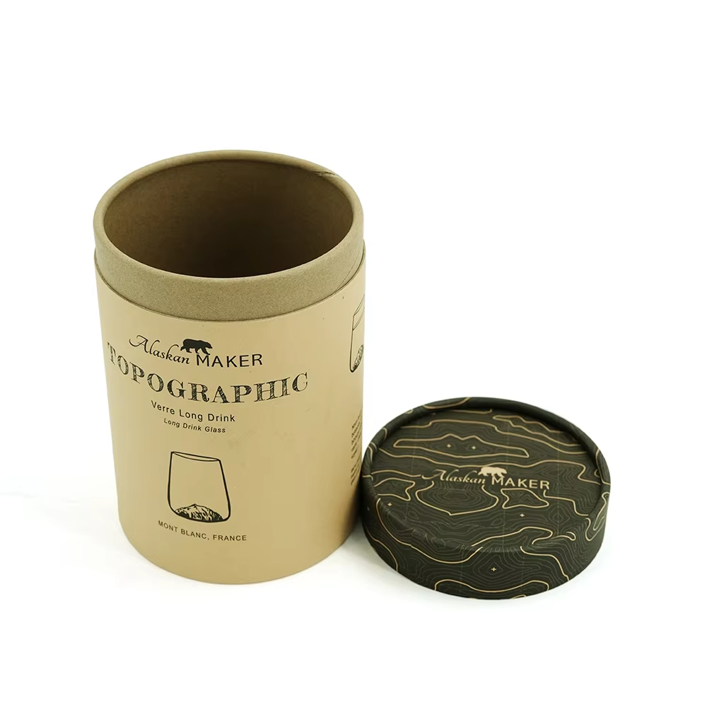 Китай Бесплатная разработка индивидуального дизайна: картонная упаковка из переработанного материала, круглая трубка, цилиндрическая коробка для чая - Гуанчжоуское ООО по печатанию “И Сэнь”