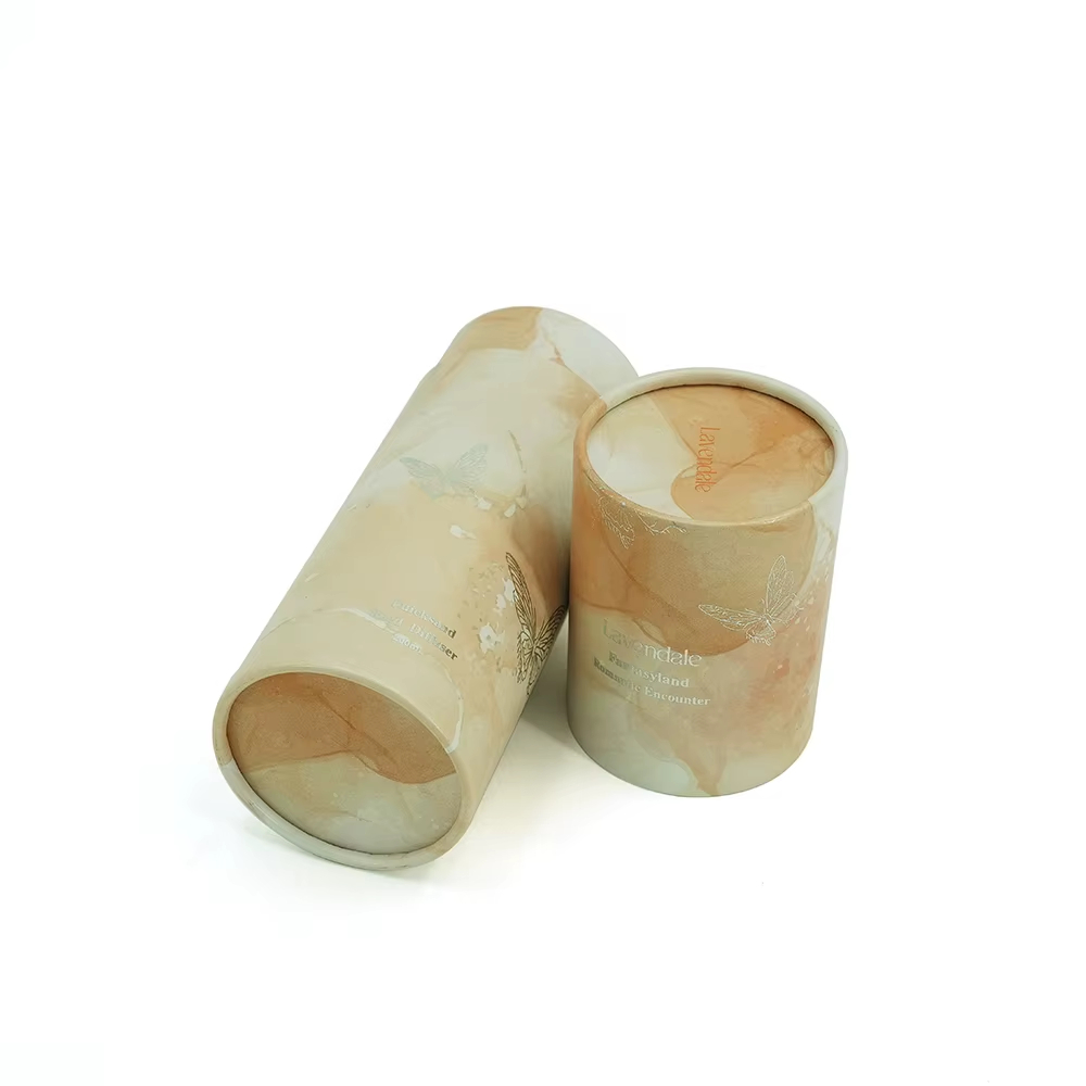 Китай Косметическая упаковка на заказ с возможностью выбора цвета: цилиндрический бумажный тюбик для косметики, контейнер для эфирных масел. - Гуанчжоуское ООО по печатанию “И Сэнь”