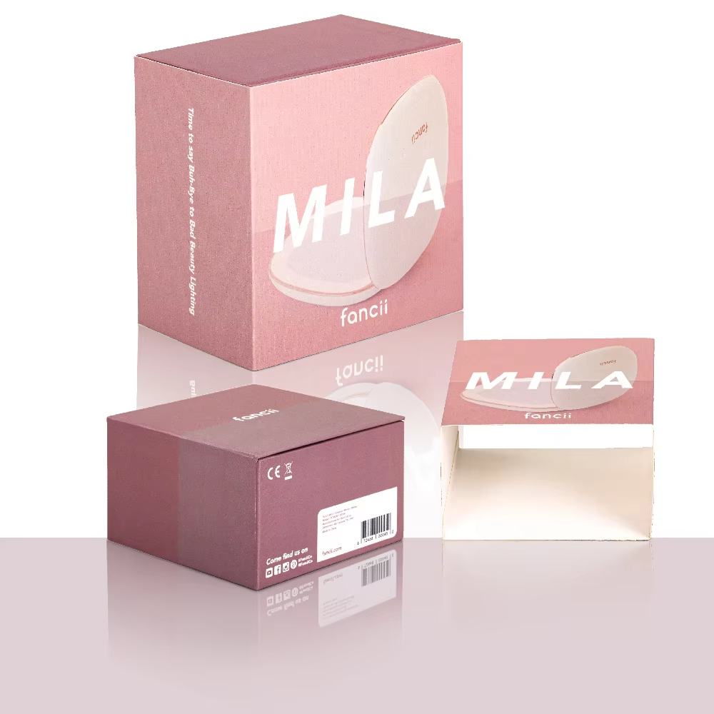 Китай Индивидуальная упаковка для женской косметической рассыпчатой ​​пудры, роскошная жесткая розовая бумажная упаковка для макияжа - Гуанчжоуское ООО по печатанию “И Сэнь”