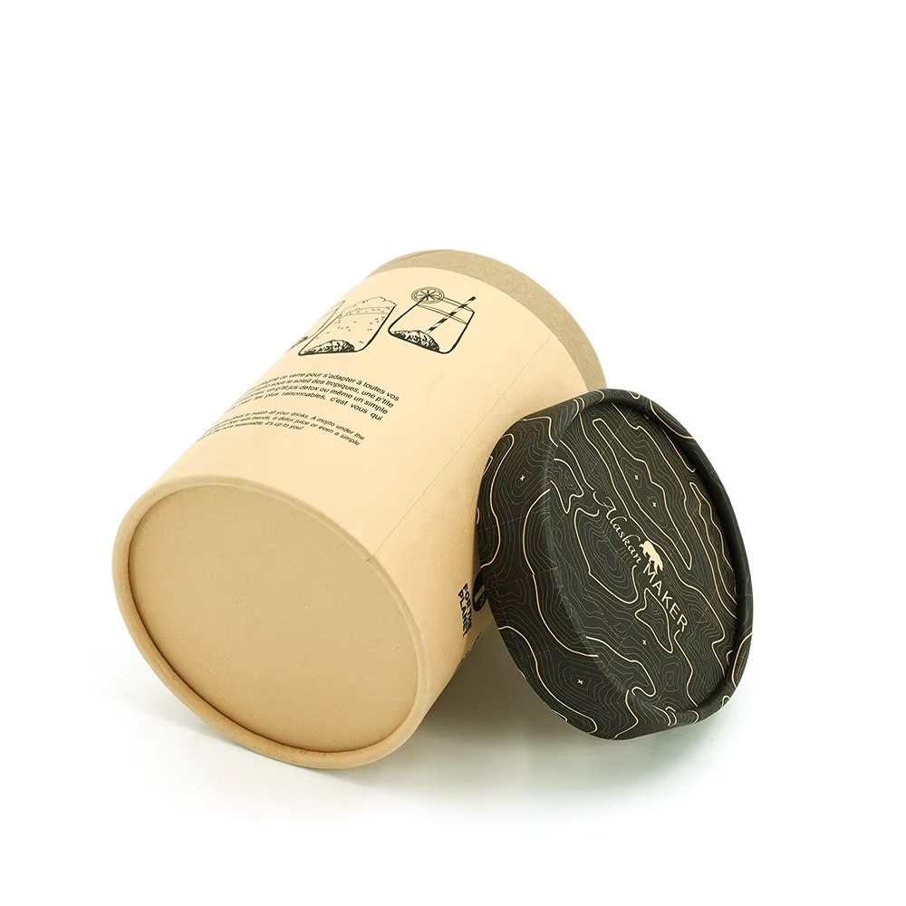 Китай Бесплатная разработка индивидуального дизайна: картонная упаковка из переработанного материала, круглая трубка, цилиндрическая коробка для чая - Гуанчжоуское ООО по печатанию “И Сэнь”