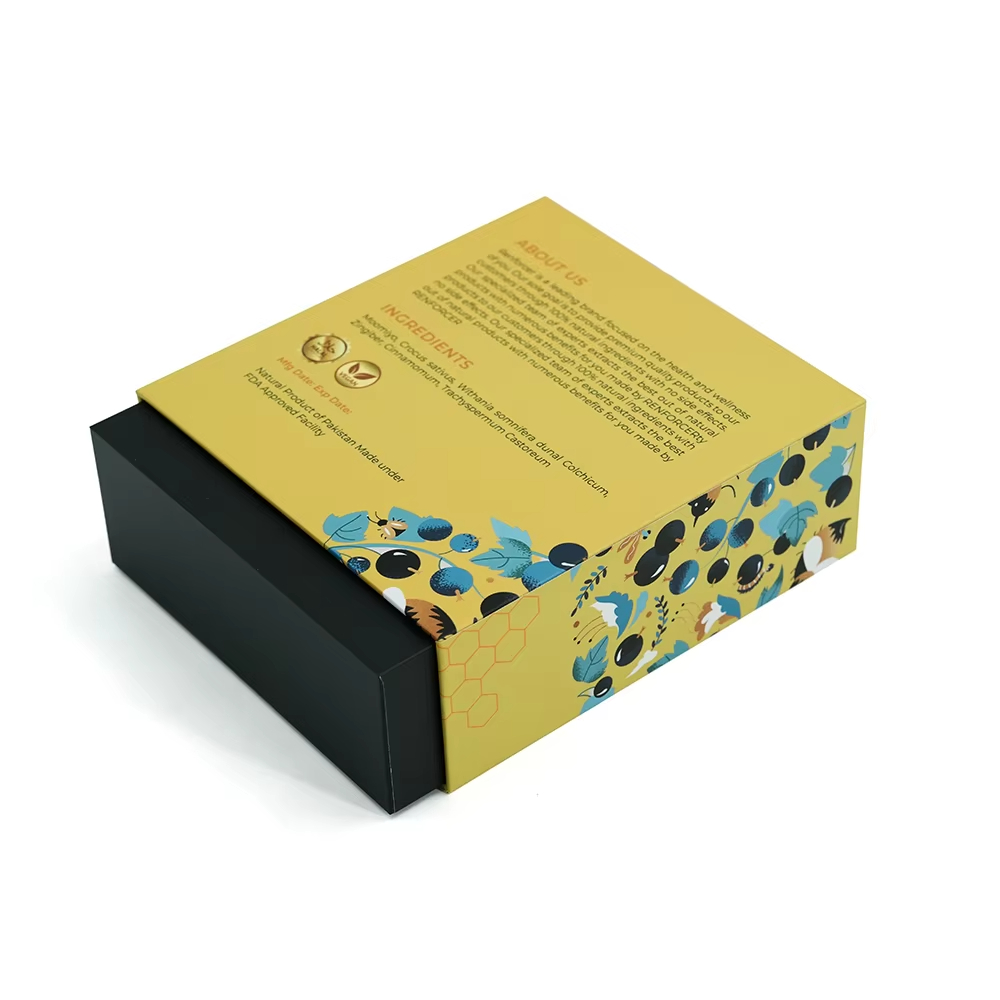 Китай Изготовленная на заказ жесткая картонная коробка с выдвижной конструкцией, роскошная подарочная упаковка в виде ящика для меда. - Гуанчжоуское ООО по печатанию “И Сэнь”