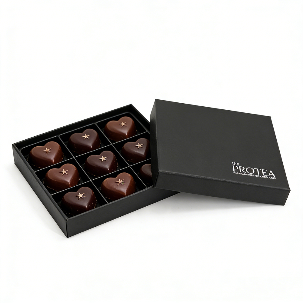 Оптовая продажа роскошных пустых картонных коробок для шоколада с индивидуальной печатью, небольшие коробки на две конфеты.
