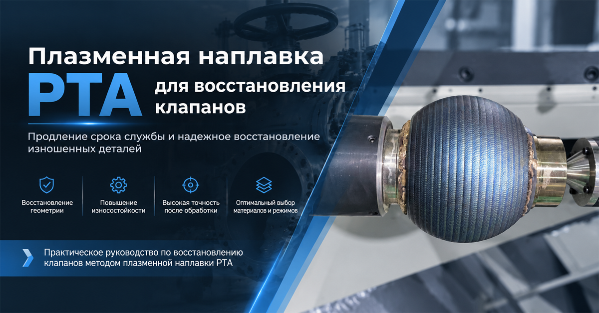 Плазменная наплавка PTA для восстановления клапанов