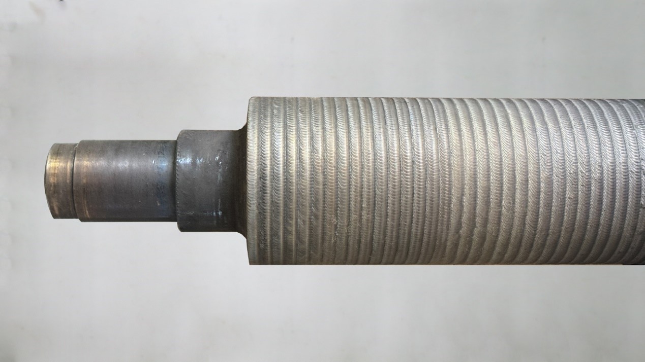 Поверхность вала после плазменно-порошковой наплавки PTA с износостойким слоем