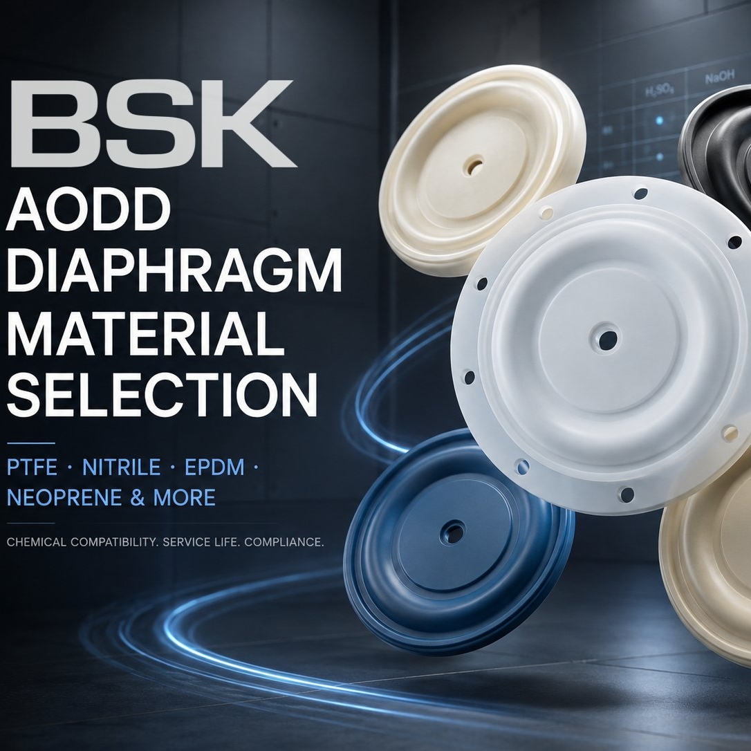Выбор материала мембраны для насоса AODD: PTFE, NBR, EPDM, неопрен и другие материалы