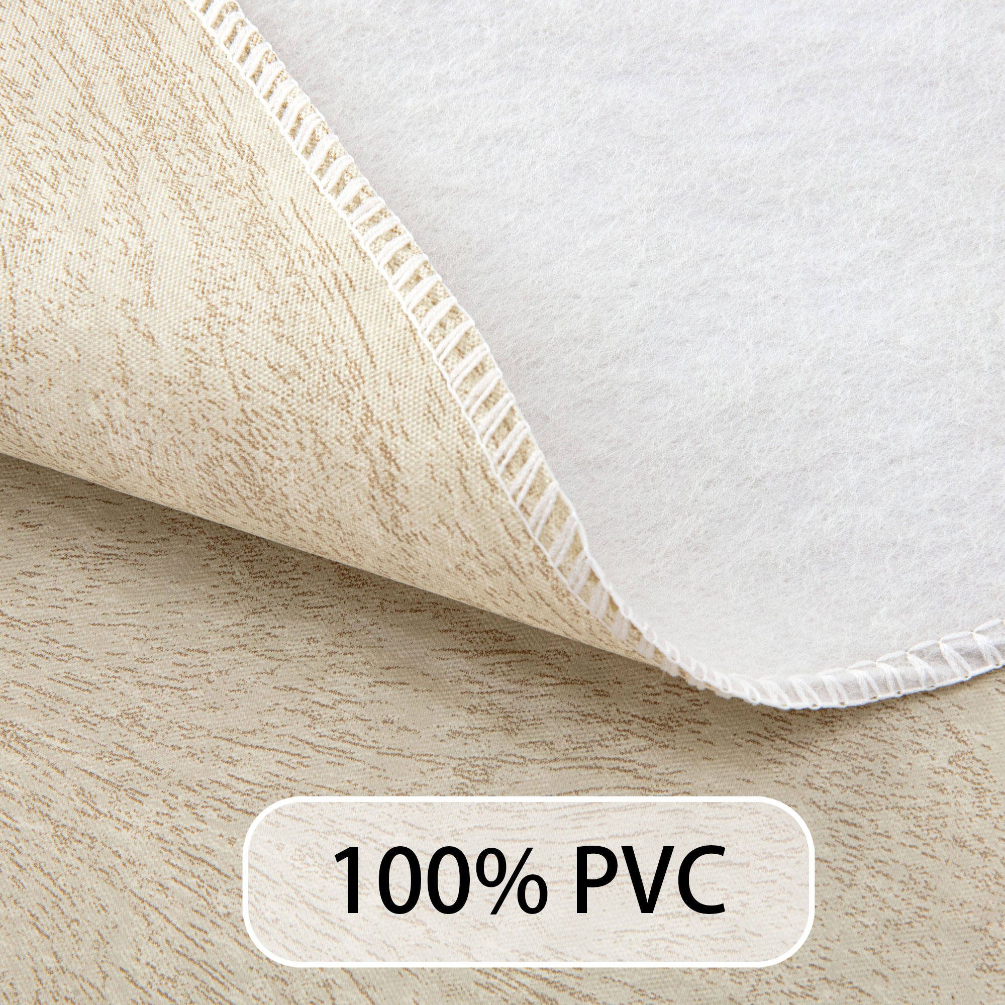 Прямоугольная домашняя скатерть PVC шампанского цвета с деревянным узором