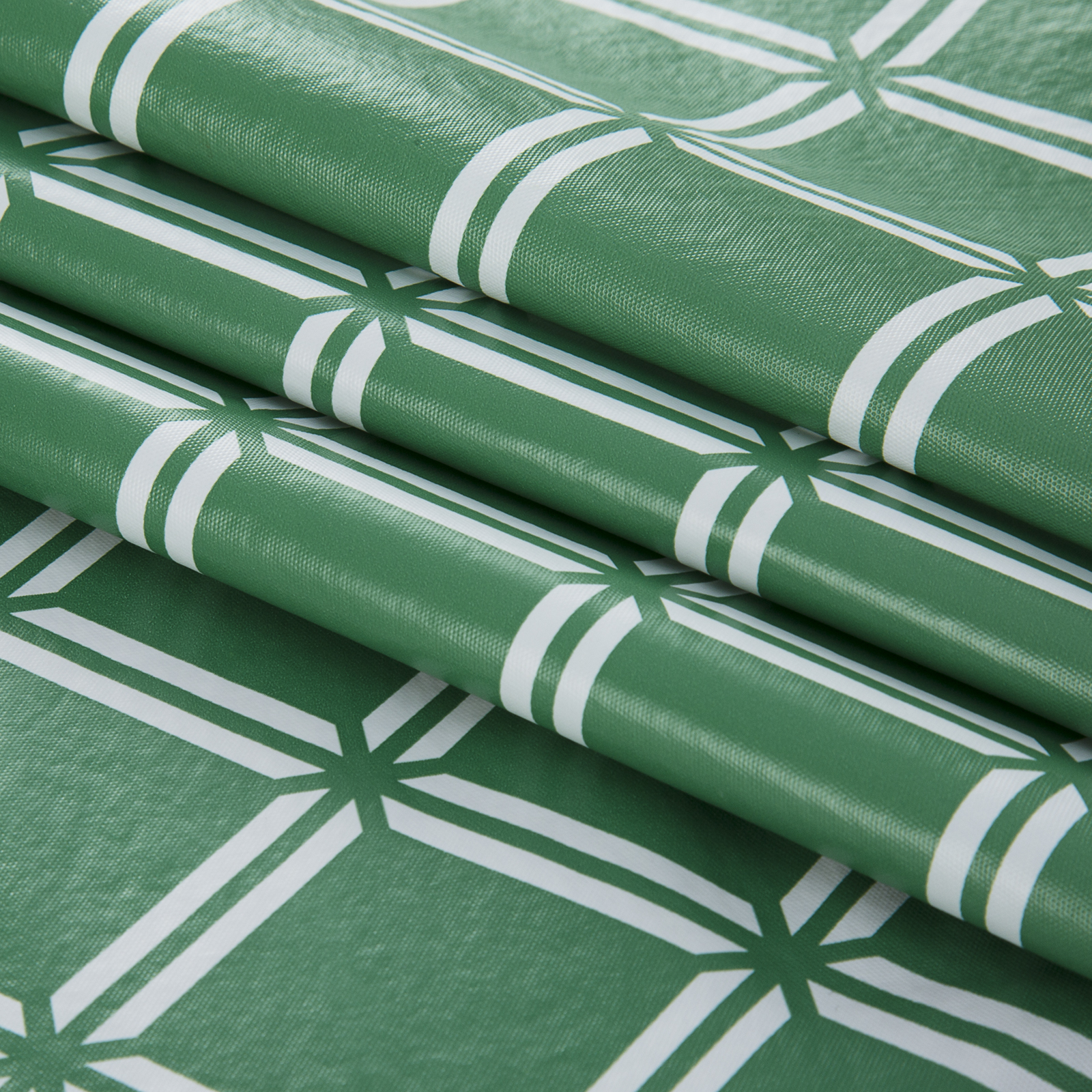 Скатерть из ПВХ с ромбовидным узором зеленый