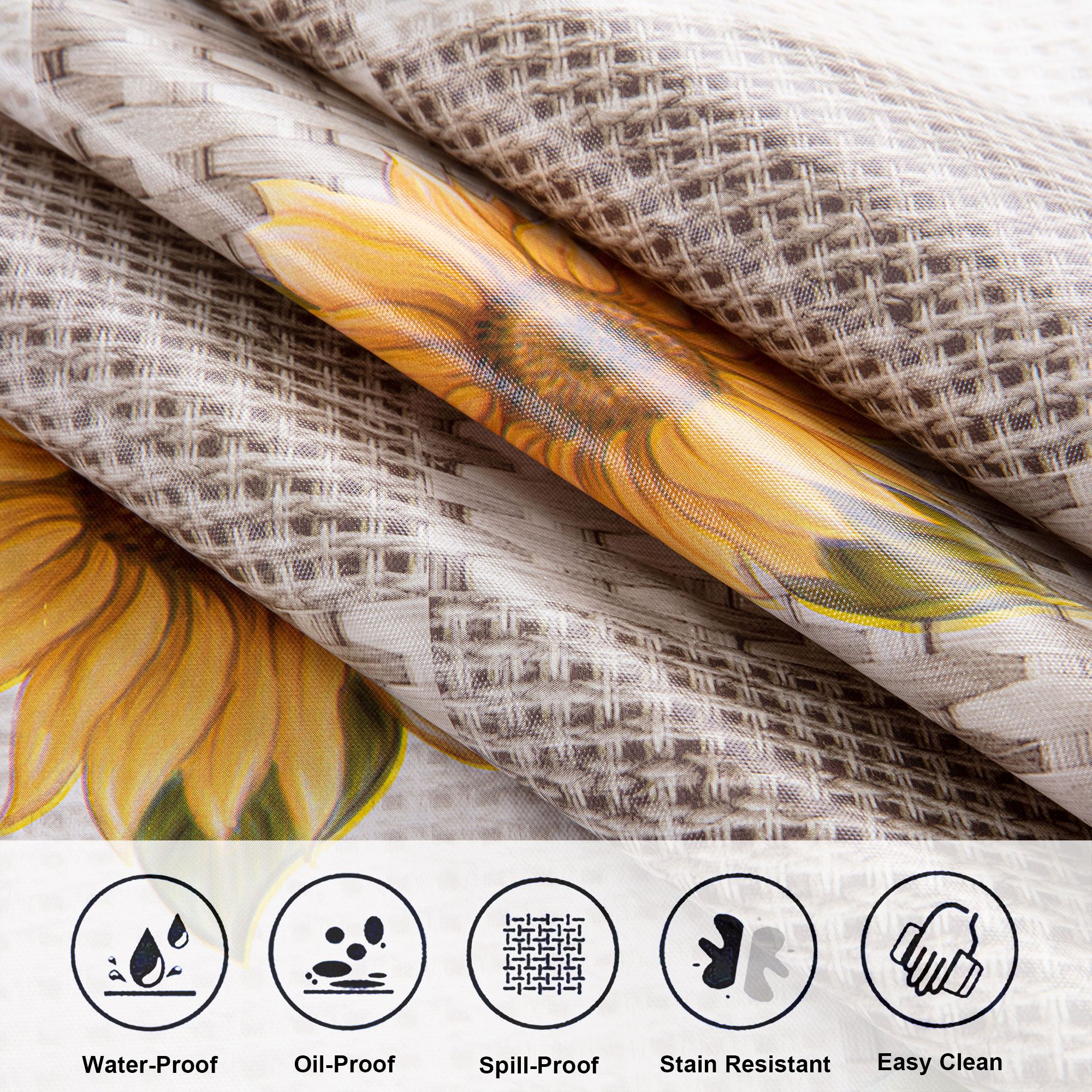 Прямоугольный PVC скатерть-подсолнечник