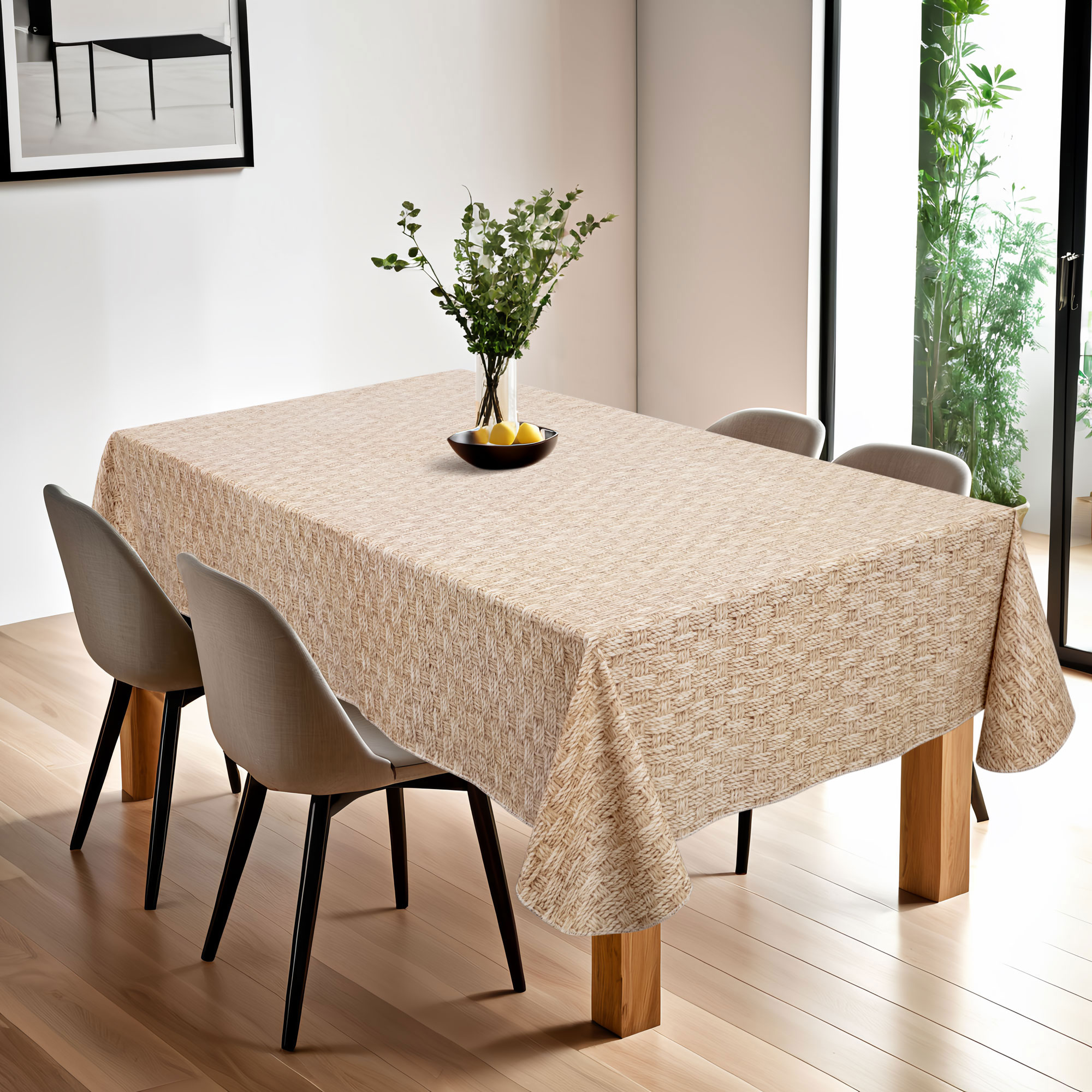 Натуральное вязание скатертей