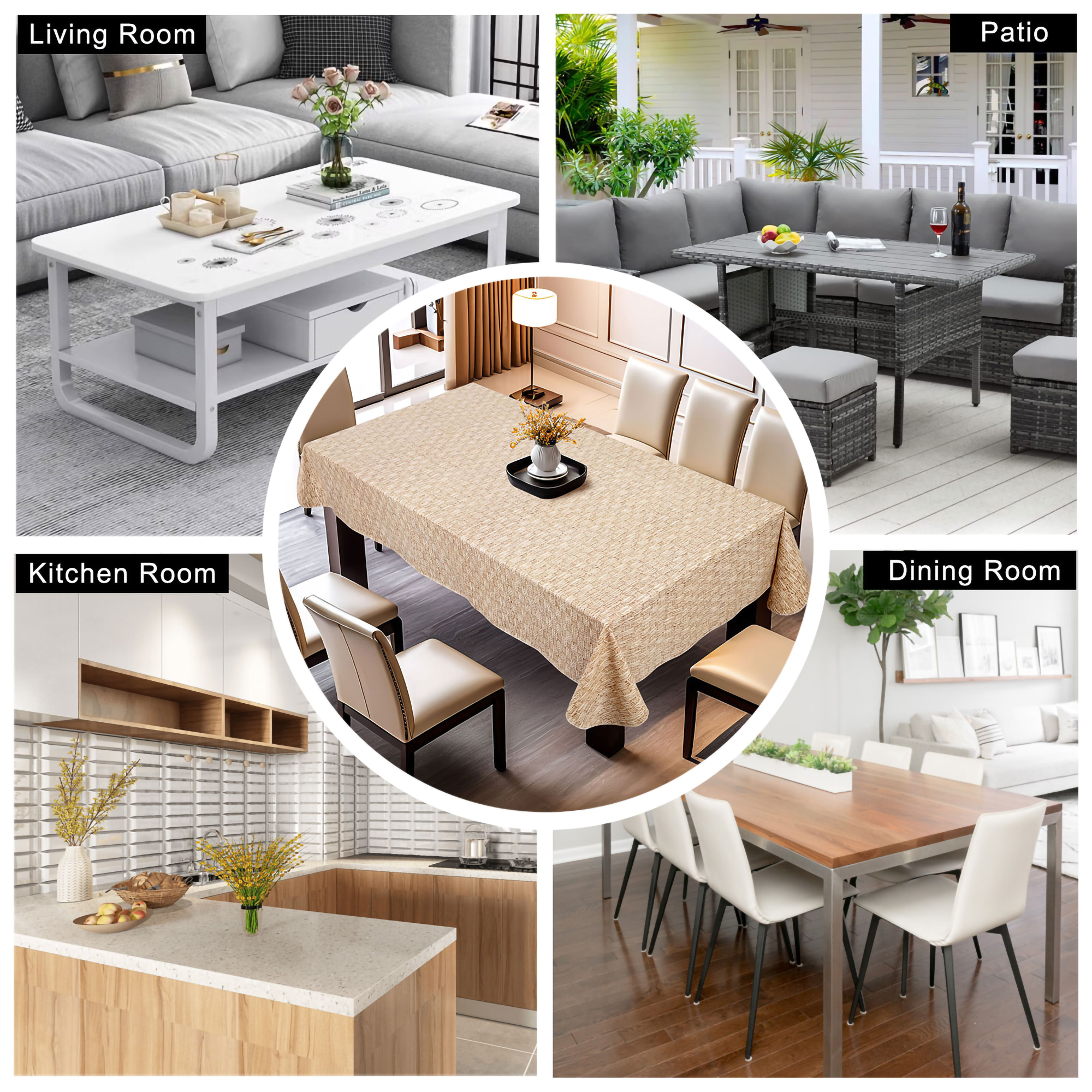 Ретро-льняная скатерть