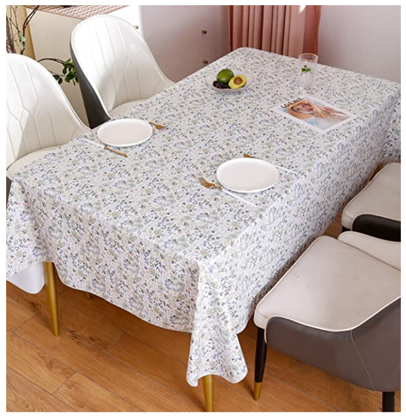 Прямоугольная скатерть PVC с мелким цветочным узором