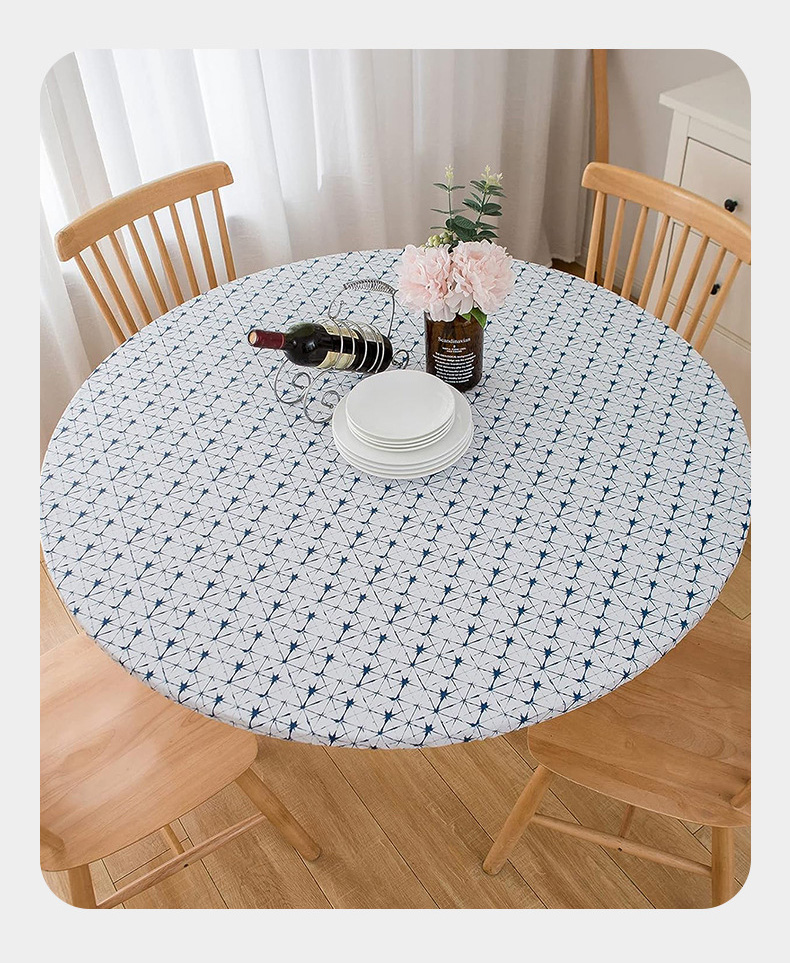 Круглое ПВХ-Покрывало с Голубыми Стрелками