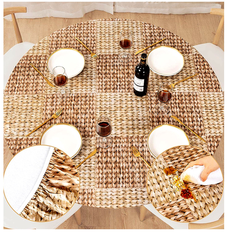 ПВХ-покрывало круглое с плетеным узором