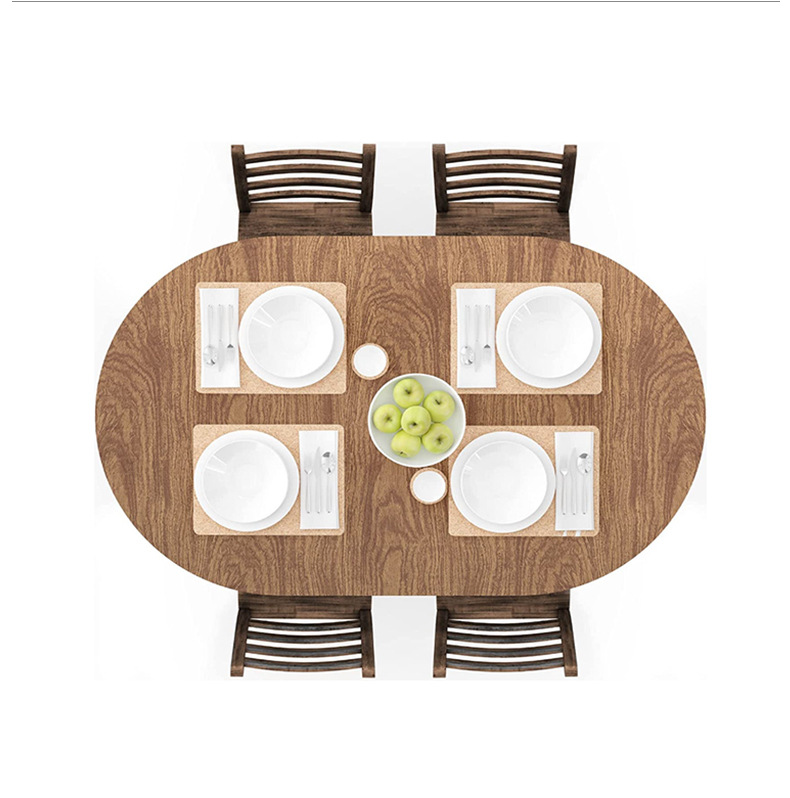 ПВХ-покрывало овальное с деревянным узором