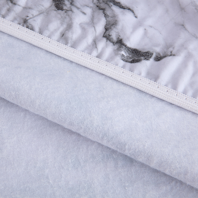 Круглое накрытие для стола из ПВХ с мраморным узором