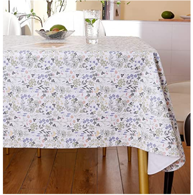 Прямоугольная скатерть PVC с мелким цветочным узором